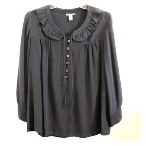 J.Crew silk peasant blouse
